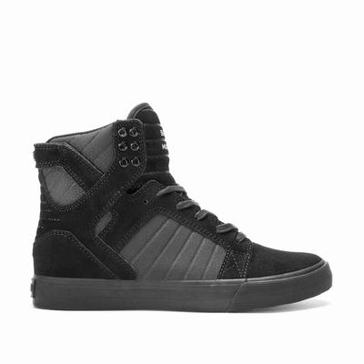 Női Supra SKYTOP Magasszárú Cipő HU973650 Fekete/Szürke